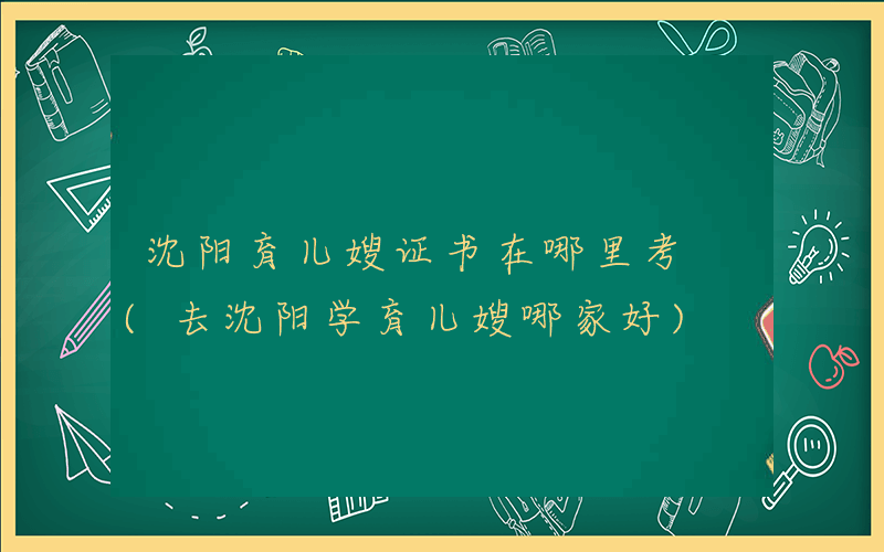 沈阳育儿嫂证书在哪里考 (去沈阳学育儿嫂哪家好)